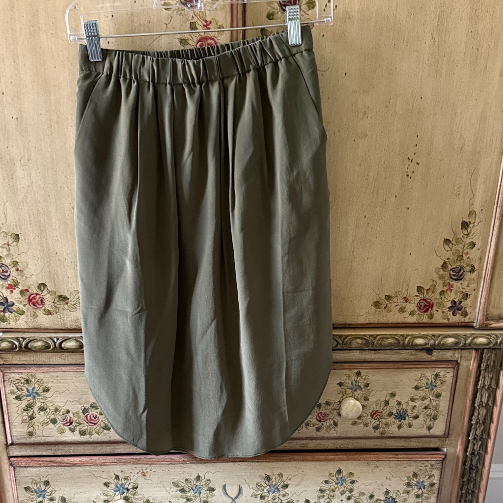 Madewell A-Line Skirt In Silk